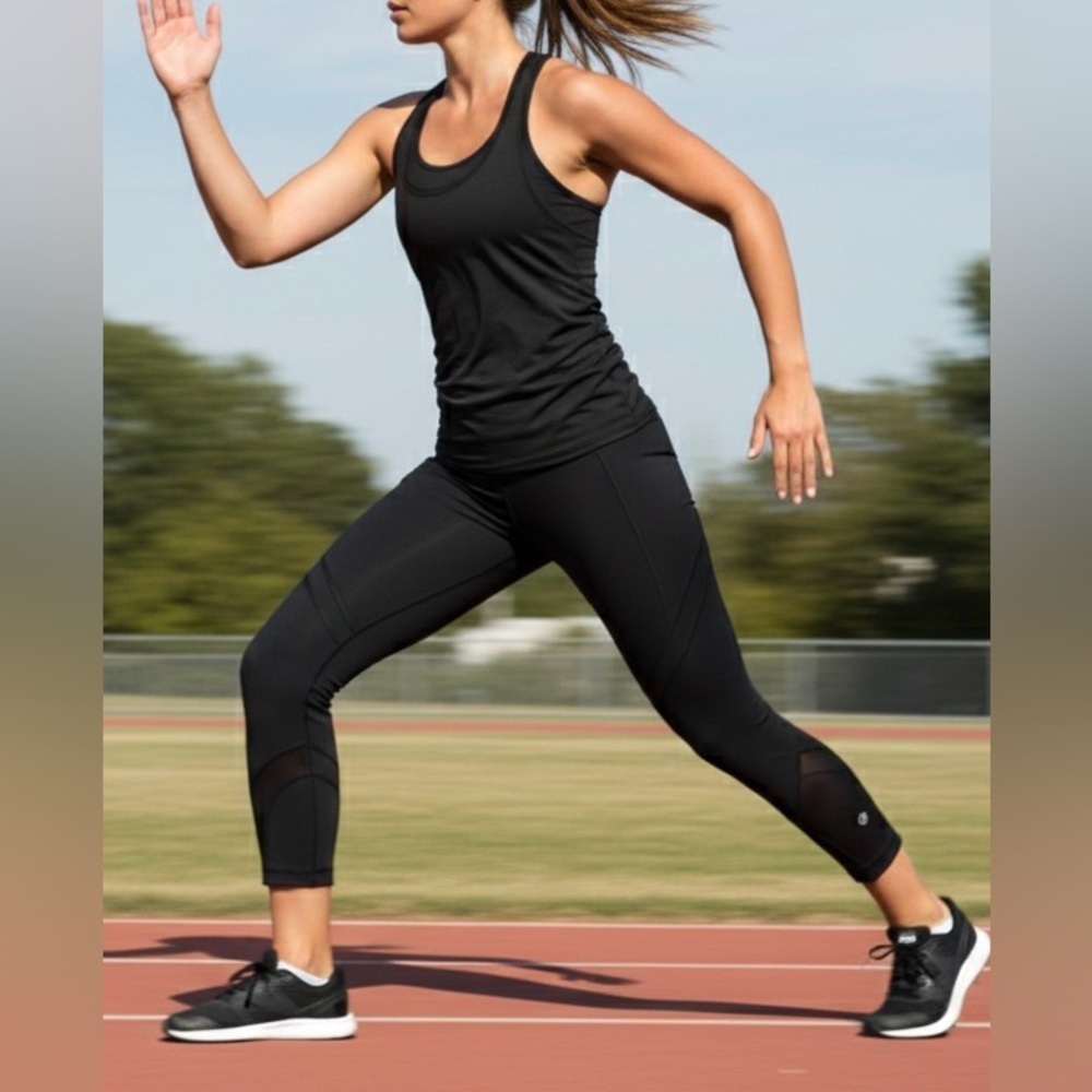 Lululemon Black Run: Inspire Crop II Leggings Capri Size 4